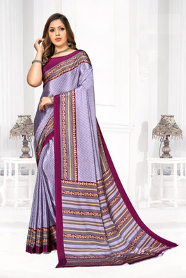 Panchvati NX Printed Bollywood Crepe Saree(Purple)