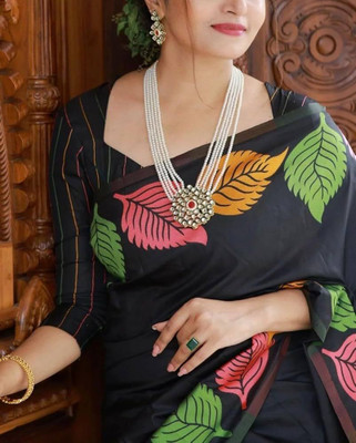 SHREE KSHETRAPAL CREATION Self Design Banarasi Pure Silk Saree(Black)