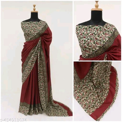 SimSim Trendz Printed Daily Wear Polyester Saree(Multicolor)