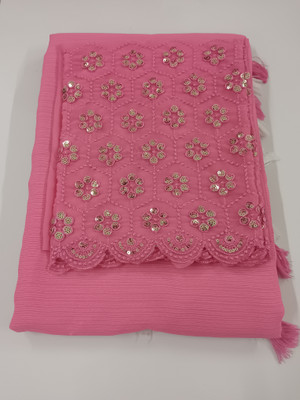 shivdhara Color Block Kota Doria Cotton Silk Saree(Pink)