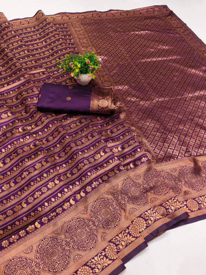 GATISHVAM TETXTILE Woven, Self Design Banarasi Art Silk Saree(Green)