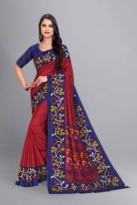 Vimla Self Design Mysore Art Silk Saree(Maroon)