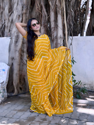 TEN R Self Design, Printed Daily Wear Georgette Saree(Multicolor)