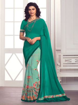 Hensi sarees shop Woven Assam Silk Georgette, Art Silk Saree(Light Green)