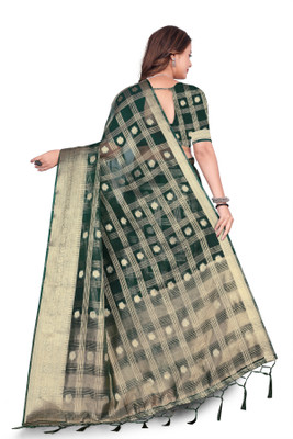 Aarunika SST Printed Bollywood Organza Saree(Green)