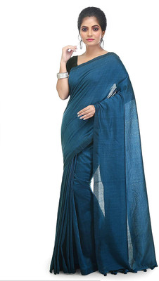 Joyguru Textile Self Design Handloom Pure Cotton Saree(Multicolor)