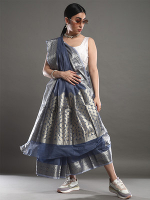 Divastri Printed Bollywood Georgette Saree(Blue)
