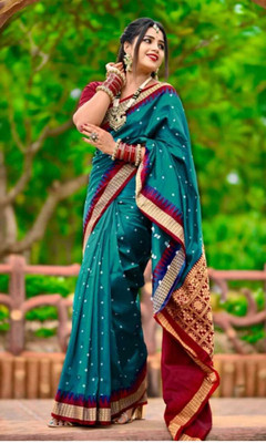 Welcome clothing center Temple Border Sambalpuri Cotton Blend Saree(Multicolor)