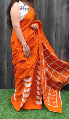 MULMUL HANDLOOM Printed Bollywood Pure Cotton Saree(Multicolor)