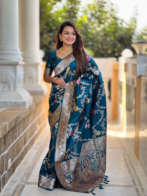 RUPAL CREATION Woven Bollywood Silk Blend Saree(Multicolor)