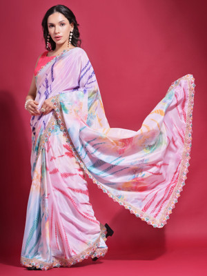 Sareemall Embellished Bollywood Chiffon Saree(Multicolor)