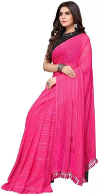RADHA MADHAV Self Design Daily Wear Georgette Saree(Light Green)