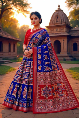 kalyani nx Printed Sambalpuri Pure Cotton Saree(Multicolor)
