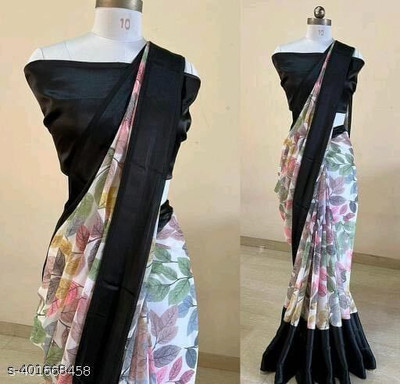 SAREEYA16 Floral Print Daily Wear Georgette Saree(Black)