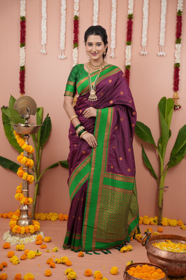 KirshnaFashion Self Design Bollywood Art Silk Saree(Pink)