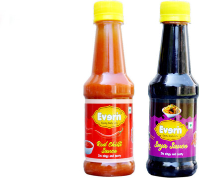 Everin Red Chilli Sauce & Soya Sauce Sauces(2 x 200 g)