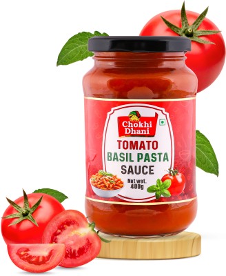 Chokhi Dhani Tomato Basil Pasta Sauce| Perfect for Pizza and Pasta| Made with Fresh Tomatoes| Sauce(400 g)