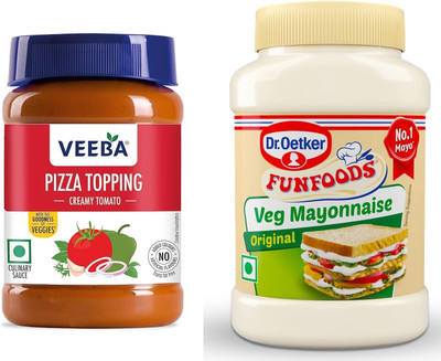 VEEBA Pizza Topping & Veg Mayonnaise Dip(2 x 250 g)