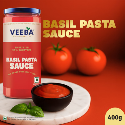 VEEBA Gourmet Basil Pasta Sauce Sauce(400 g)