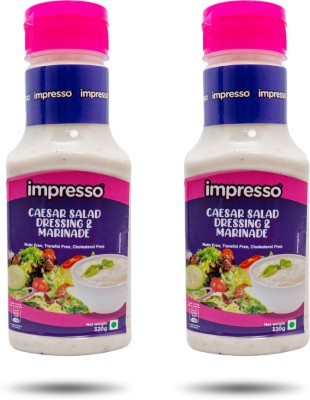 IMPRESSO Combo of 2 ( Ceaser Salad Dressing and marinade 320g, Honey Mustard Salad Dressing and marinade 320g), Sauces(2 x 320 g)