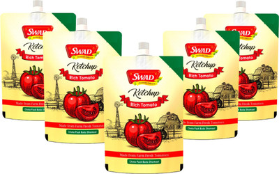 SWAD Tomato Ketchup | Made from Farm Fresh Tomatoes Sauces & Ketchup(5 x 200 g)