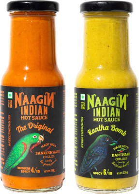 NAAGIN Hot Sauce Combo - The Original &Kantha Bomb (Pack of 2) Sauce(2 x 230 g)