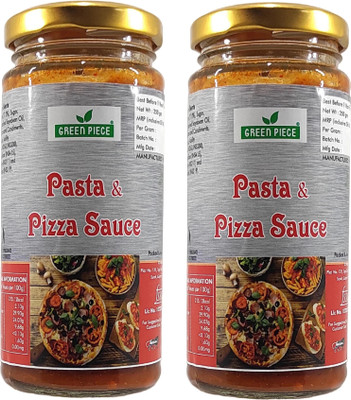 GREEN PIECE Pizza and Pasta Sauce.(250gm X 2) (Pack of 2) Sauce & Dip(2 x 250 g)