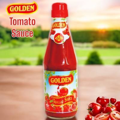 Golden Fresh Tomato Sauce, 100% Natural, No Onion & Garlic, Tasty, Vegetarian Ketchup Sauce(650 g)