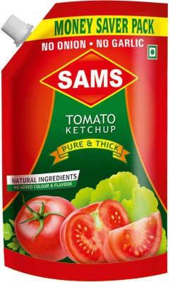 sams Tomato Ketchup Pack of 2 non onion garlic 1kg jain tomato sauce Ketchup(2 x 1 kg)