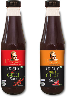 Honeyman Honey Hot Chili Sauce & Honey Sweet Chili Sauce | No Artificial Flavor & Color | Sauces(2 x 340 g)