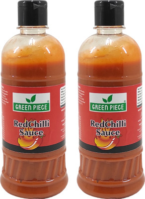 GREEN PIECE Red Chilli Sauce (500ml) (Pack of 2) Sauce(2 x 500 ml)