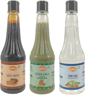 Fruvanta Jain Sauce WIth No Onion/Garlic Soya sauce, Green Chilli & Vinegar.(Pack of 3) Sauces & Ketchup(3 x 500 g)