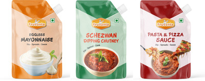 Fruvanta Pizza Topping , Schezwan Dipping Chutney and Eggless Mayonnaise(200gm x 3) Sauce & Dip(3 x 200 g)