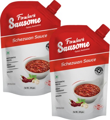 Fazlani Sausome Schezwan Chutney | Cook | Dip | Spread - Stir Fry | Pack of 2, 300G Sauce(2 x 300 g)