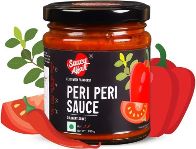 Saucy Affair Hot Peri Peri Sauce - 180g Ready to Eat for Pizza, Pasta & Tomato Chilli Sauce & Dip(180 g)