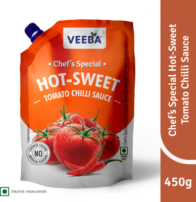 VEEBA Chef's Special Hot-Sweet Tomato Chilli Sauce Ketchup(450 g)