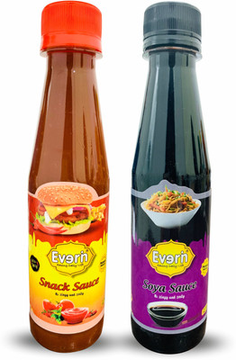 Everin Snack Sauce (Extra Spicy) & Soya Sauce Sauces(2 x 200 g)