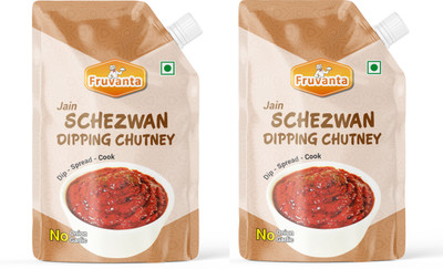 Fruvanta jain Schezwan Chutney Without Onion/garlic(200gm x 2) Sauce & Dip(2 x 200 g)
