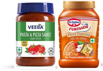 VEEBA pasta n pizza sauce & Pizza Topping All in One Sauce & Dip(2 x 249 g)
