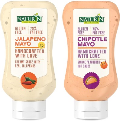 Naturin Combo Pack of 2- Jalapeno Mayo 290g and Chipotle Mayo 290g Sauce & Dip(2 x 290 g)