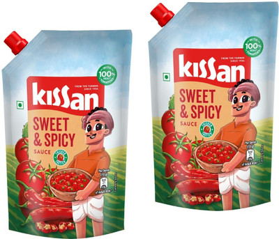 Kissan FRESH SWEET & SPICY KETCHUP MADE FROM REAL TOMATOES Sauces & Ketchup(2 x 415 g)