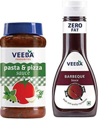 VEEBA Pasta & pizza sauce + BARBEQUE SAUCE ( PACK OF 1) Sauce(2 x 0.42 kg)