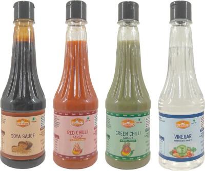 Fruvanta Jain Sauce With No Onion/Garlic Soya,Green Chilli,Red Chilli,Vinegar(500gm x 4) Sauces & Ketchup(4 x 500 g)