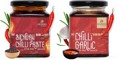 Hunan At home Sichuan Chilli and Chilli Garlic Chinese s Combo Sauce(2 x 250 g)