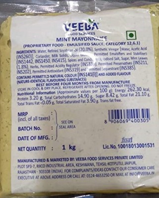 VEEBA Mint Mayonnaise Sauce & Dip(1 kg)