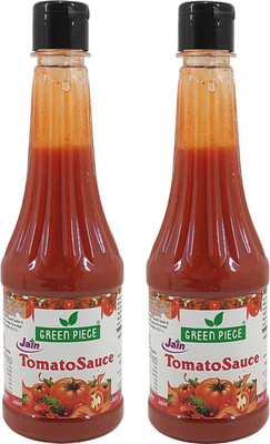 GREEN PIECE Jain Sauce With No Onion/Garlic Tomato Sauce/Catchup .(Pack of 2) Sauce(2 x 500 ml)