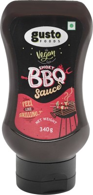 Gusto Foods Spicy Smokey BBQ Sauce| Tangy Hot Barbeque Sauce |American Flavour BBQ Hot Sauce Sauces(340 L)