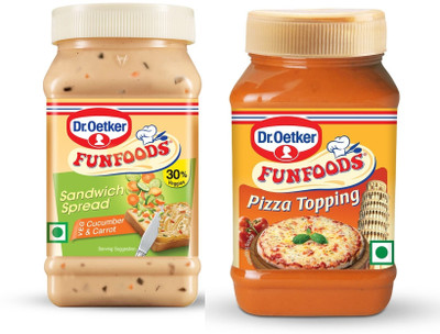 FUNFOODS PIZZA TOPPING + CUCUMBER N CARROT Sauce Mix(2 x 140 g)