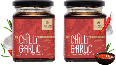 Hunan At home Chilli Garlic Stir Fry and Dip Combo Sauce(2 x 250 g)