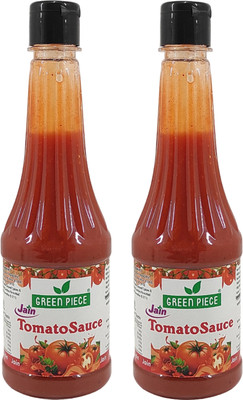 GREEN PIECE Jain Sauce With No Onion/Garlic Tomato Sauce/Catchup .(Pack of 2) Sauce(2 x 500 ml)
